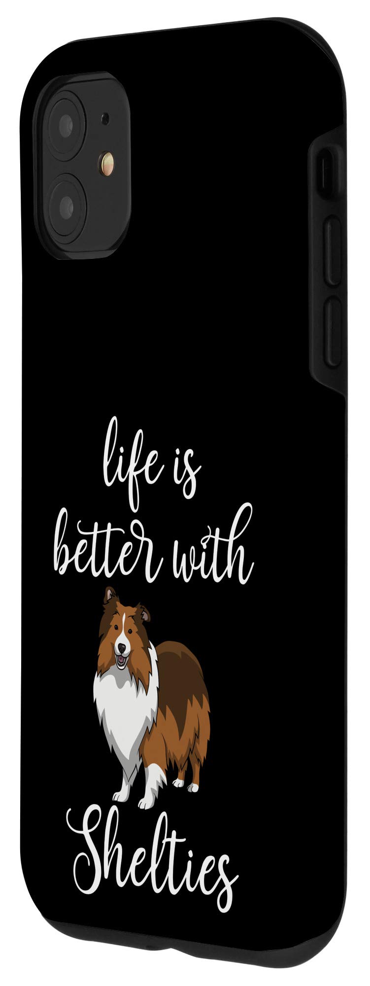 iPhone 11 Sheltie Dog Phone Case - Cute Sheltie Puppy Protective Cover - Perfect Gift for Sheltie Lovers & Dog Owners - Great for Everyday Use, Travel & Work