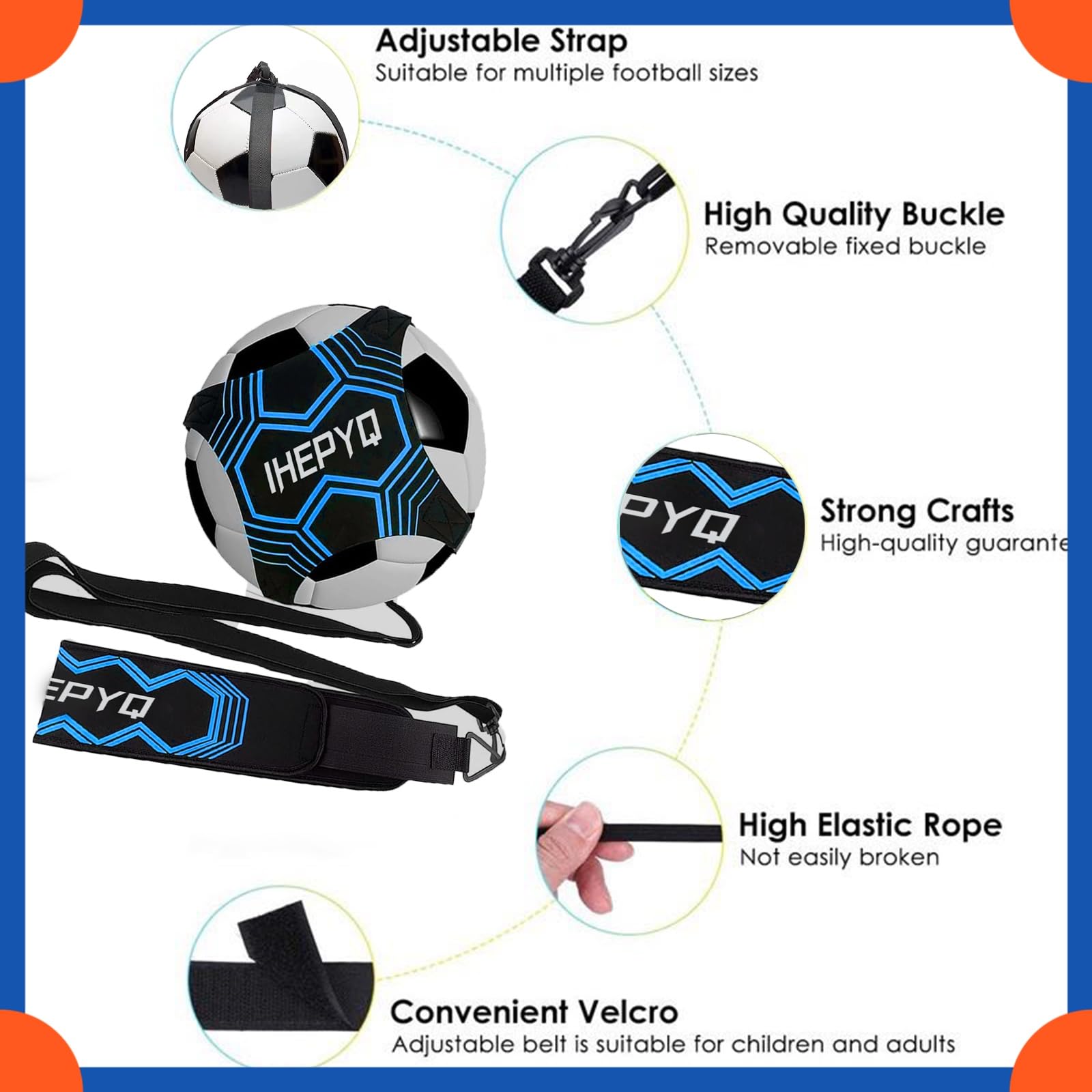 **12-Rung 20Ft Agility Ladder & 12 Disc Cones Soccer Training Set with Jump Rope & Steel Stakes - Speed & Footwork Drills for Soccer, Football, Basketball - Perfect for Home, Gym & Field Practice**