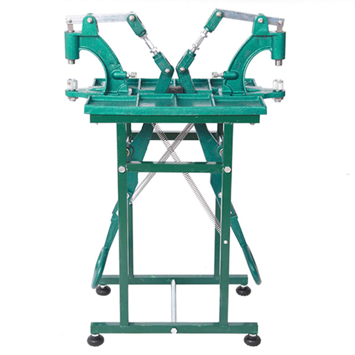 TECHTONGDA Heavy Duty Double Pedal Grommet Press Machine - Professional Foot Operated Eyelet & Snap Button Riveting Tool Kit for Leather, Fabric, Tarps & DIY Projects