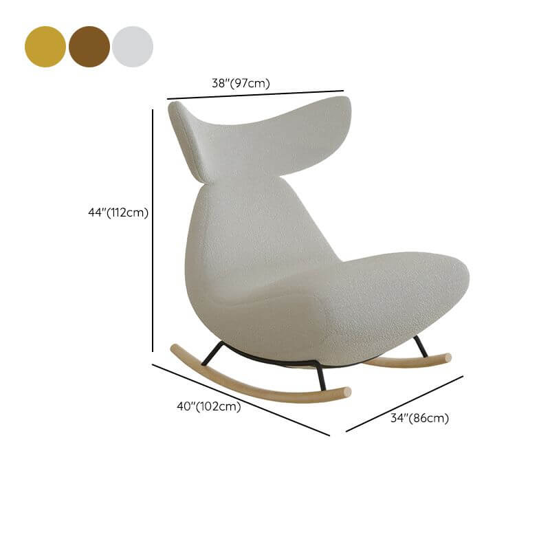 Ergonomic Wooden Rocking Chair with Wingback Design - Perfect for Living Room, Nursery, or Office Relaxation