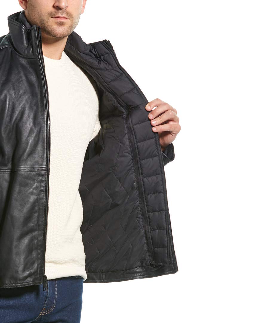 Andrew Marc Genuine Leather Jacket for Men - Premium Biker Style, Warm & Durable - Perfect for Motorcycle Riding, Casual Outfits & Winter Fashion
