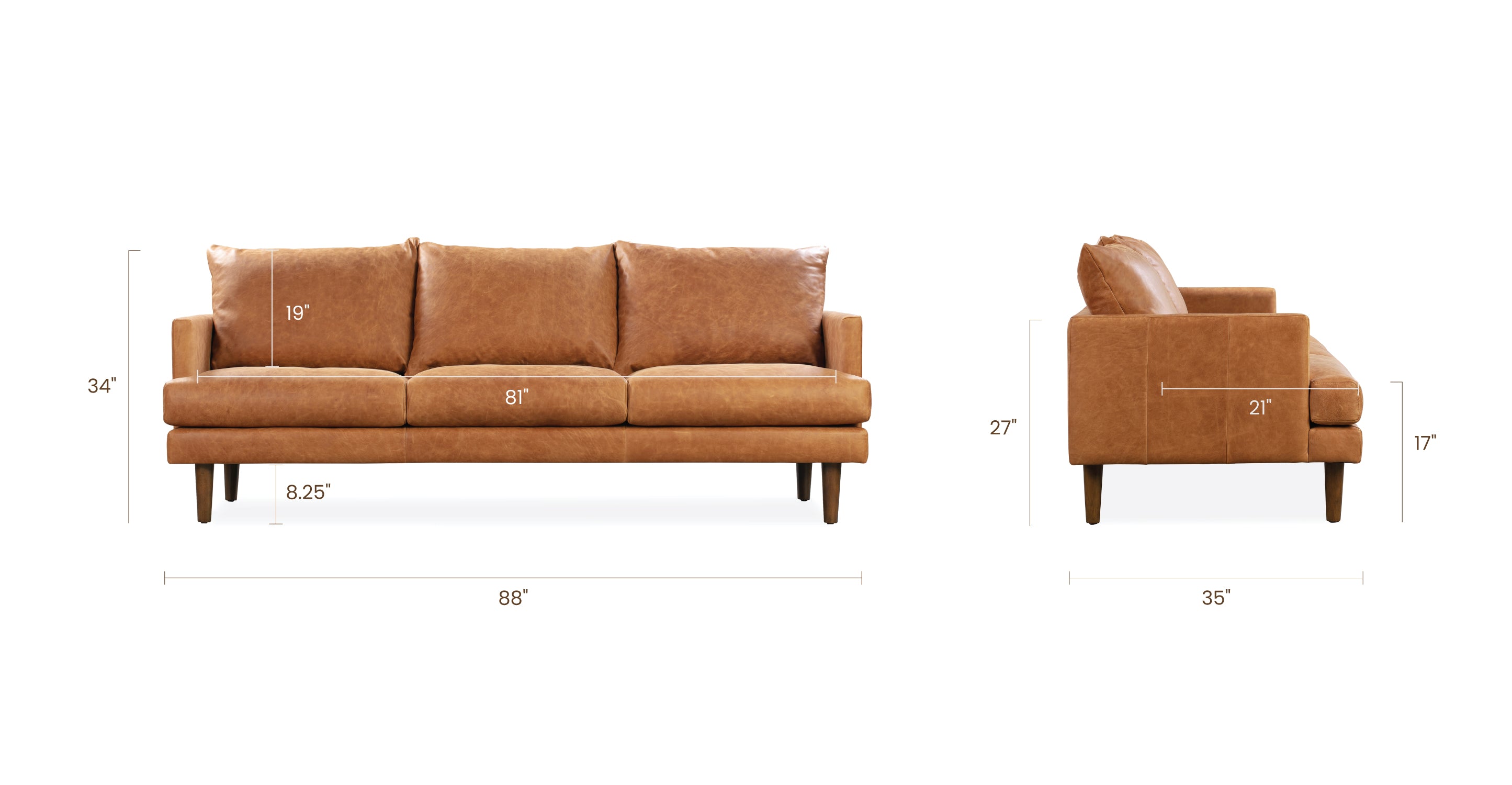 Modern Girona Sofa - Comfortable 3-Seater Couch for Living Room, Lounge & Office - Soft Fabric Upholstery with Sturdy Wooden Frame - Perfect for Relaxing, Entertaining & Small Spaces