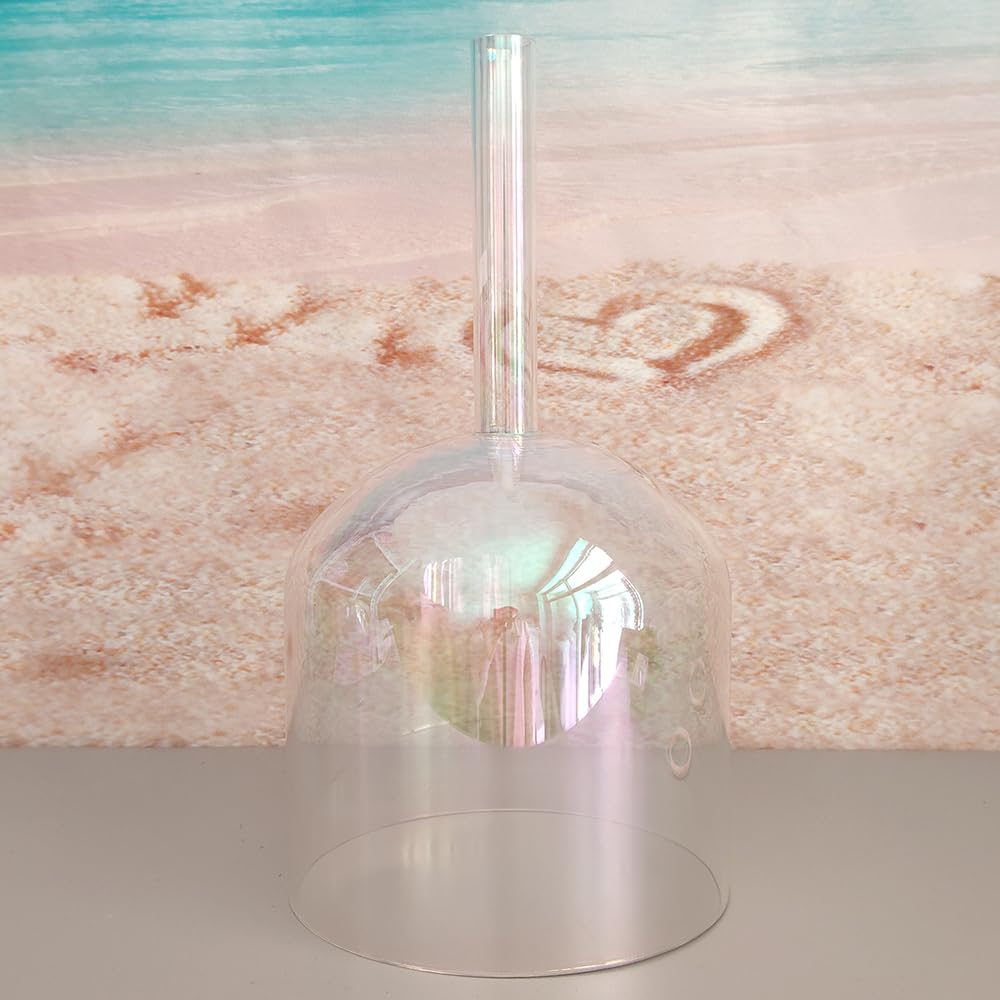 Healing 7 Inch Clear Quartz Singing Bowl with Cosmic Handle - Perfect for Meditation, Sound Therapy & Chakra Balancing