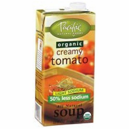 Pacific Foods Organic Low Sodium Creamy Tomato Soup, 32 Oz (Pack of 12) - Healthy & Delicious Pantry Staple for Quick Lunches, Family Dinners & Meal Prep