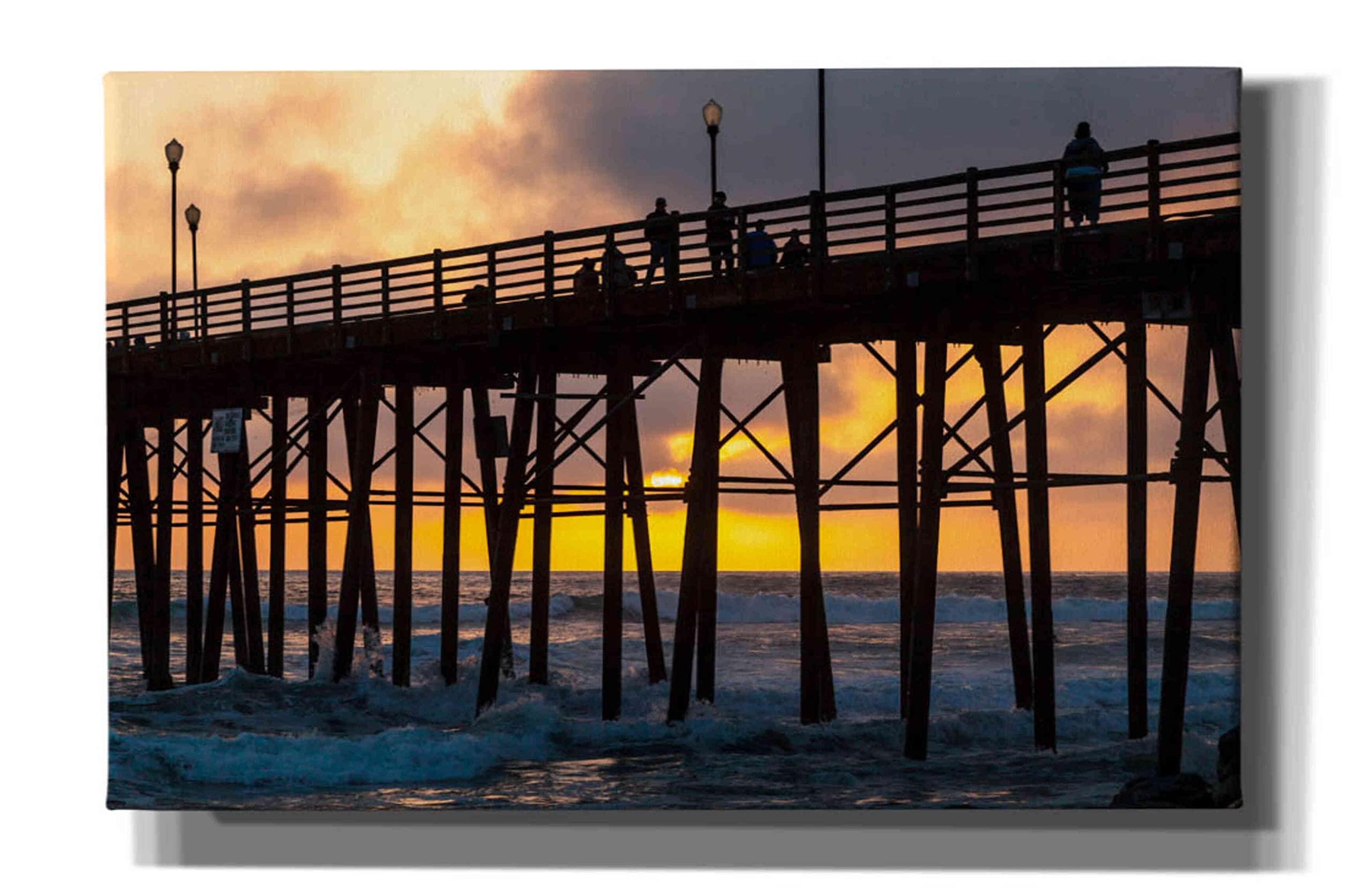 Epic Graffiti 'Fire Down Below' by Chris Moyer - Premium Giclee Canvas Wall Art Print 40x26 Inches - Modern Urban Home & Office Decor for Living Room, Bedroom or Studio