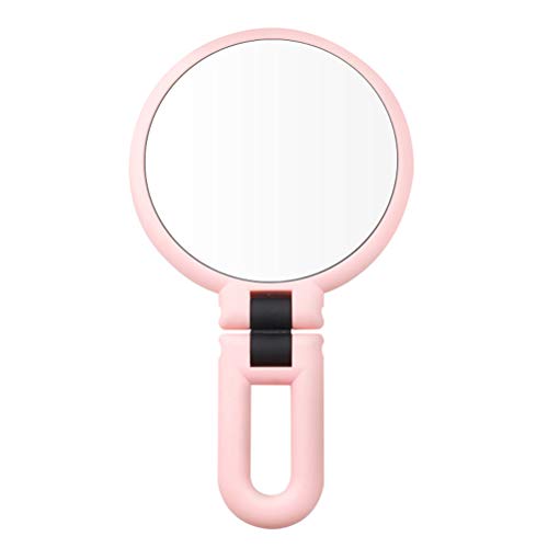 FOMIYES Double-Sided Magnifying Makeup Mirror with 2X Magnification - Foldable Cosmetic Mirror for Bathroom, Travel & Professional Makeup Application - Perfect for Eyebrow Tweezing, Skincare & Precision Makeup