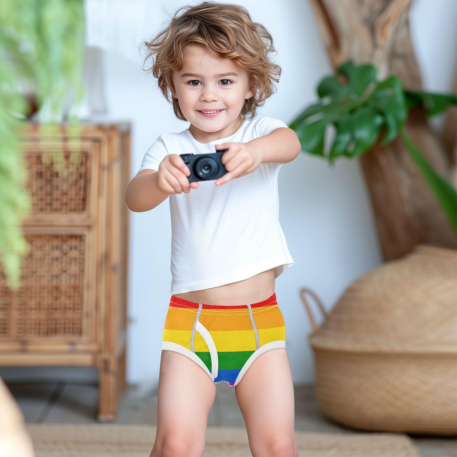 **Soft Cotton Boys' Underwear with Rainbow Flag - Comfortable Briefs for Toddlers & Kids - LGBTQ+ Pride Underwear for Everyday Wear, Playtime & Pride Events - Perfect for Daycare, School, Playdates & Celebrations**