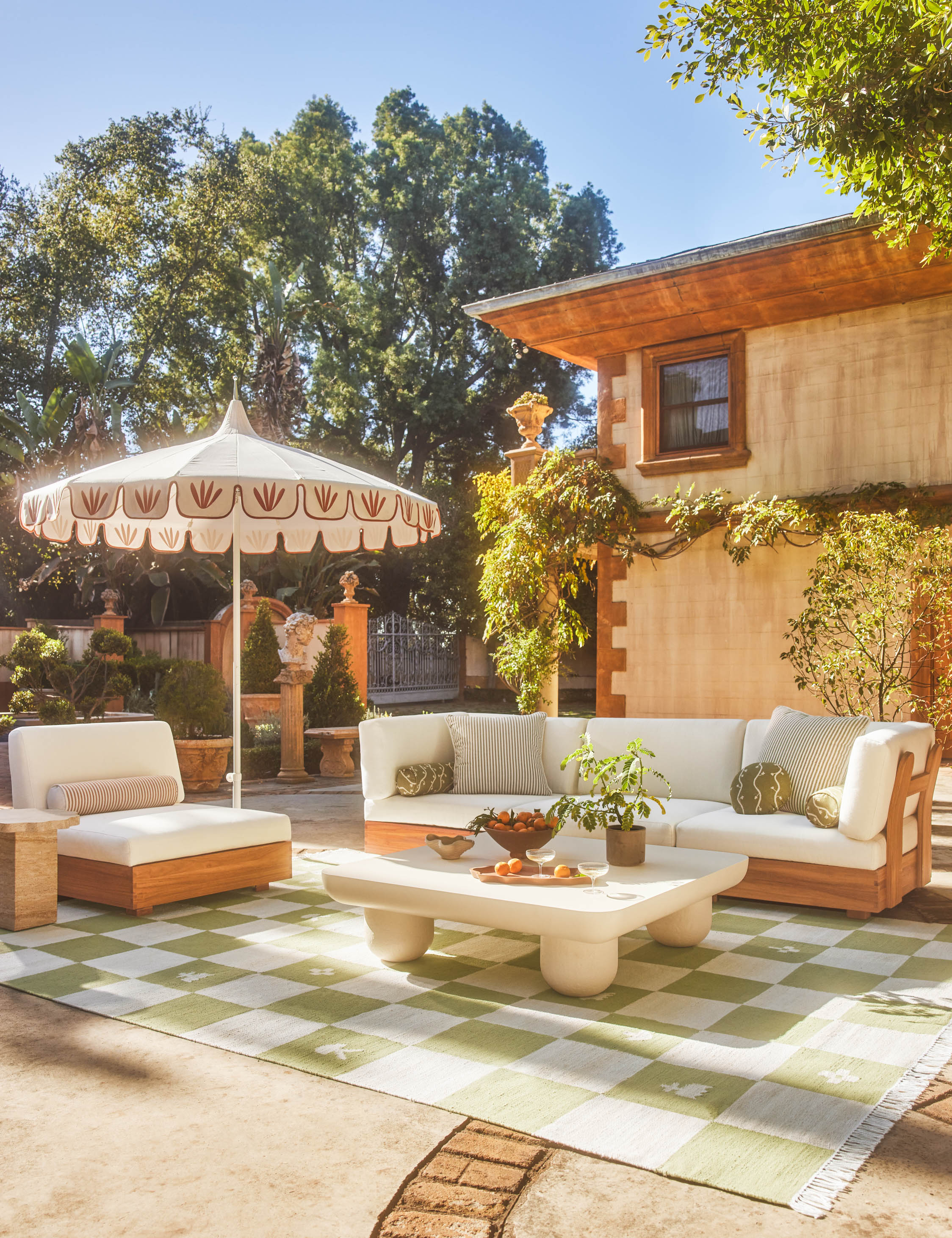 Abbot Outdoor Modular Chaise Sectional Sofa by Sarah Sherman Samuel - Waterproof Patio Furniture for Poolside, Backyard & Garden Lounge
