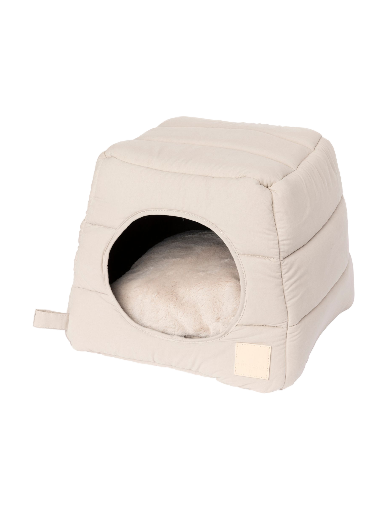 Fuzzyard Life Cat Cubby Sandstone - Cozy Pet Bed for Cats & Small Dogs - Perfect for Indoor Lounging, Napping & Relaxing in Living Room or Bedroom