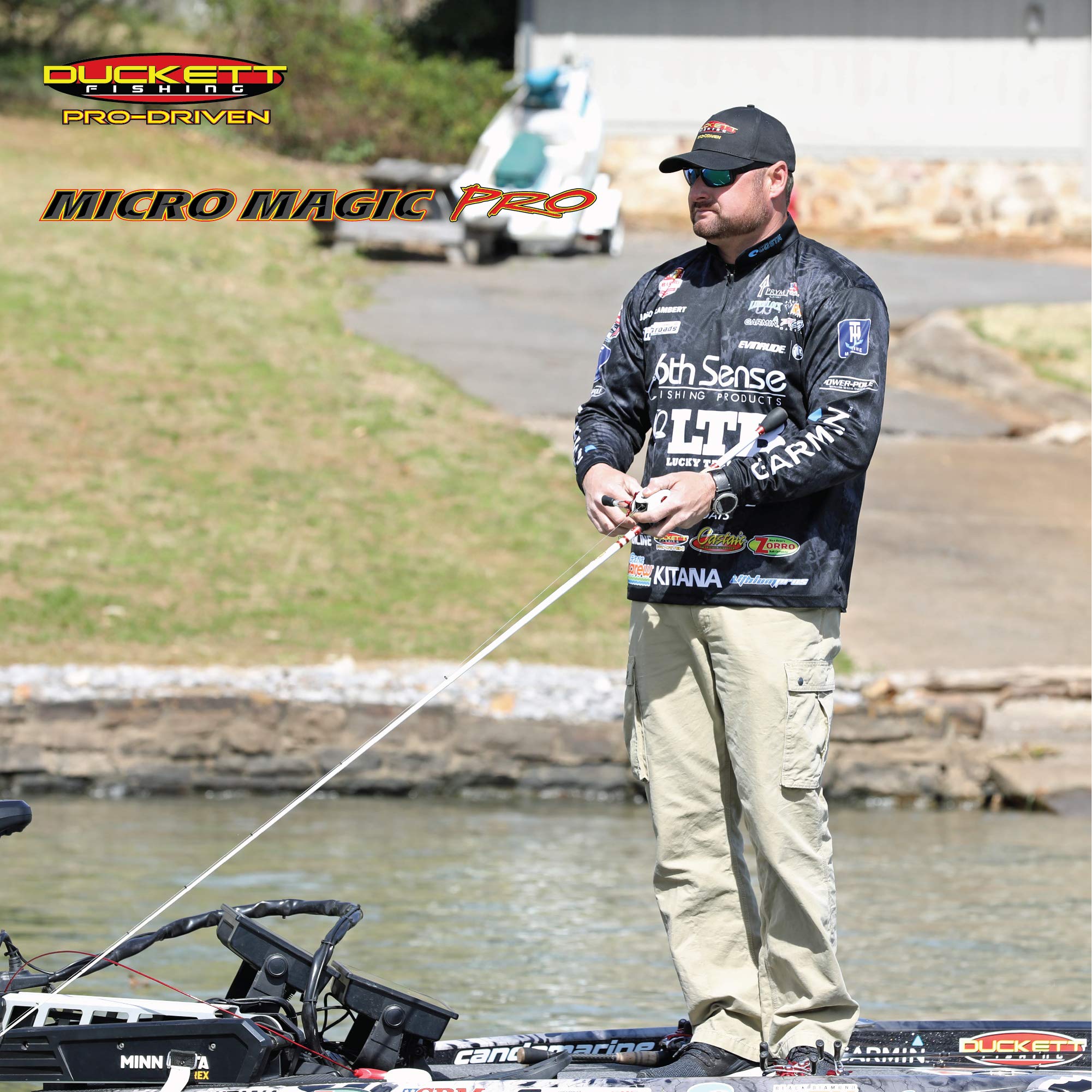 DUCKETT FISHING Micro Magic Pro Fishing Rod - Carbon Fiber with Micro-Guides & Sensi-Touch Blanks | Spinning, Casting & Cranking Options | Perfect for Bass, Trout & Freshwater Fishing