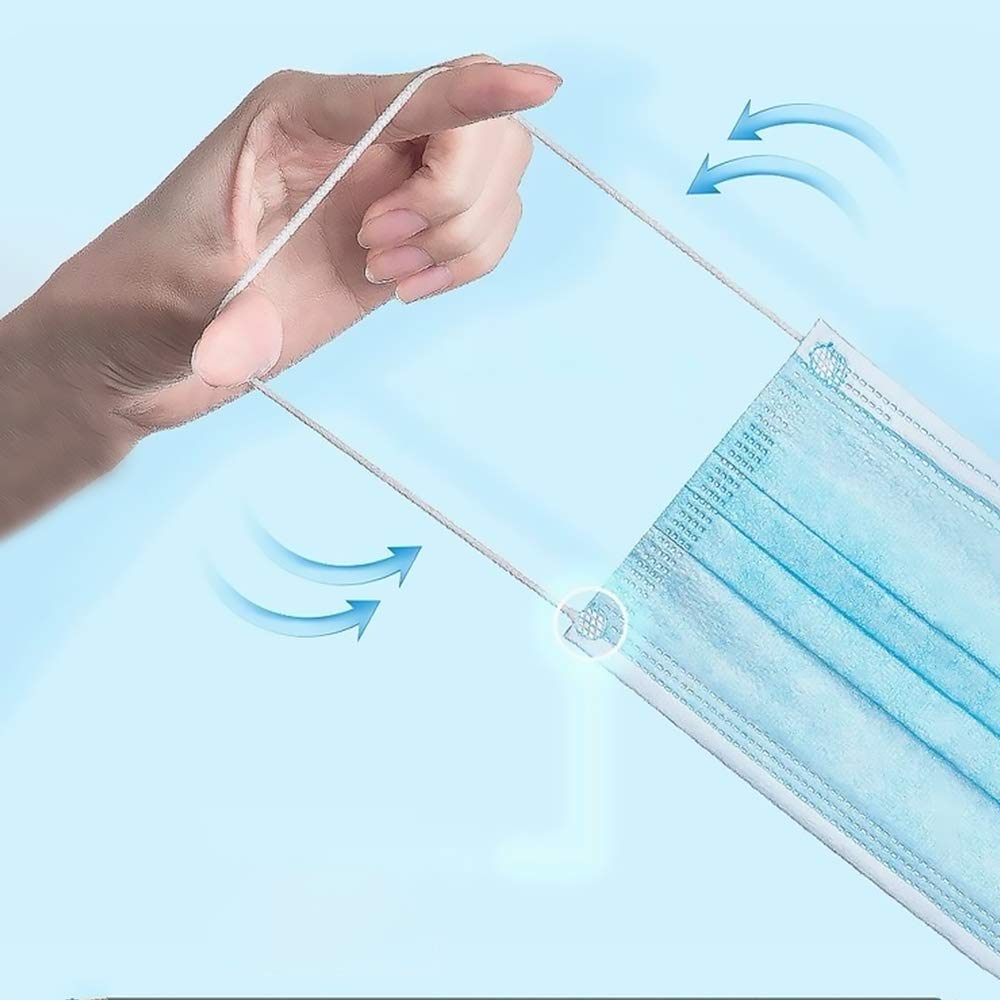DR.MOXA 5000 Pack Disposable 3-Ply Face Masks - 50 Boxes (100pcs/Box) | Medical Grade Protection for Daily Use, Work & Travel | Bulk Wholesale Masks for Adults & Kids