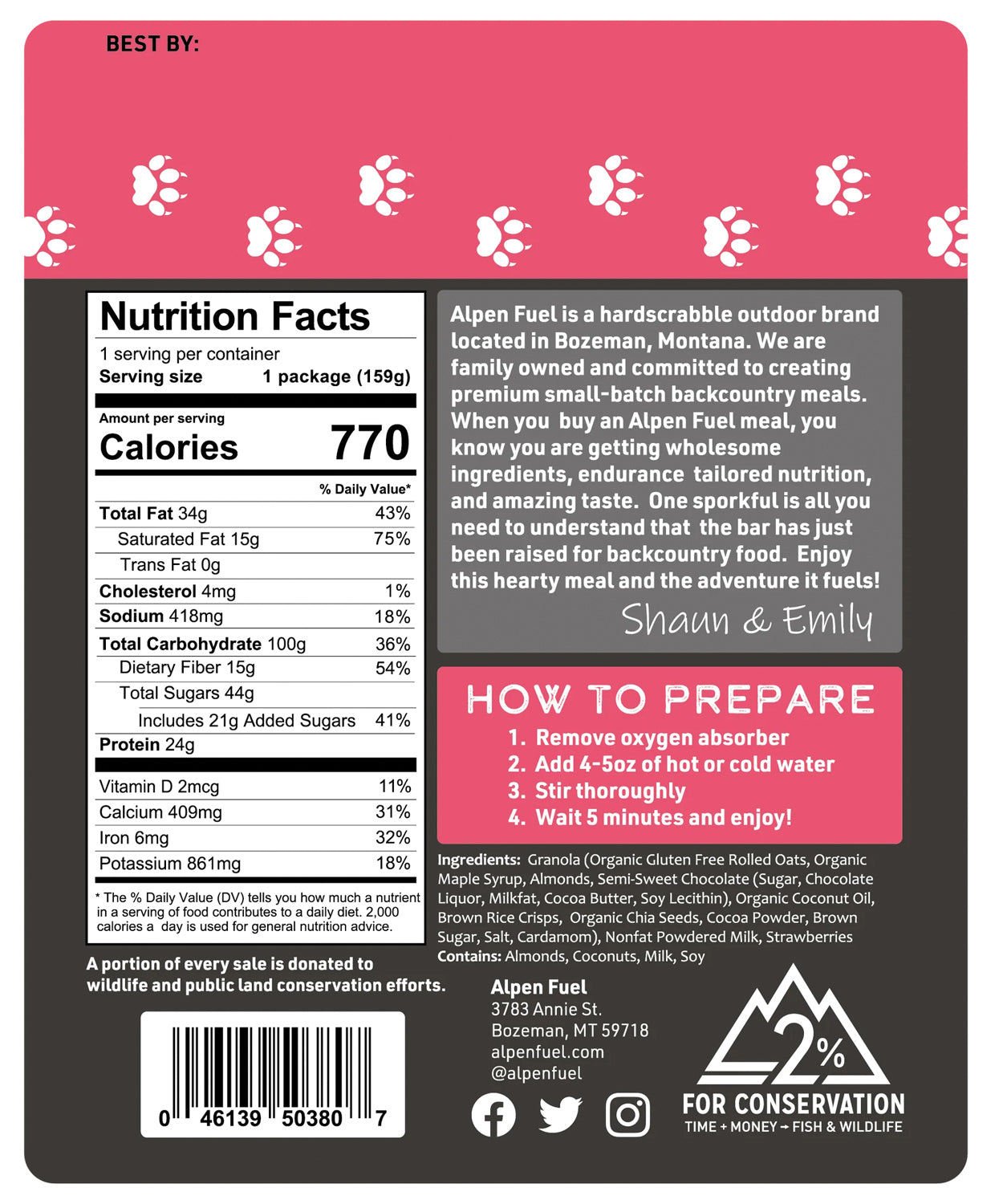Alpen Fuel Chocolate Strawberry Granola Breakfast Cereal - High Protein & Energy Boost for Active Lifestyles - Perfect for Mornings, Workouts & On-the-Go Snacking