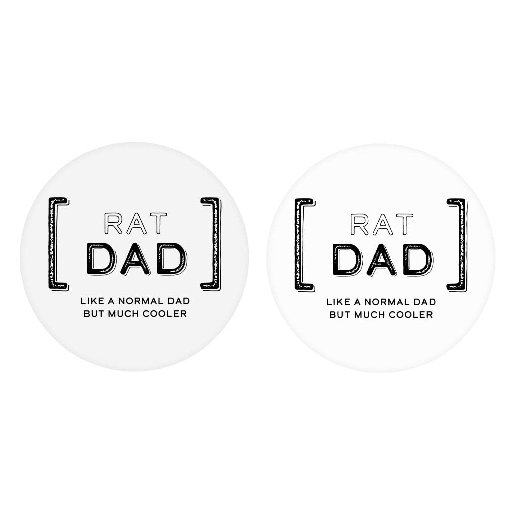 Joyride Home Décor 2-Pack Ceramic Car Coasters - 2.65 Inch Round Non-Slip Cup Holder Protectors - Vehicle Accessories for Clean & Stylish Ride - Perfect for Gifts, Road Trips & Daily Commute