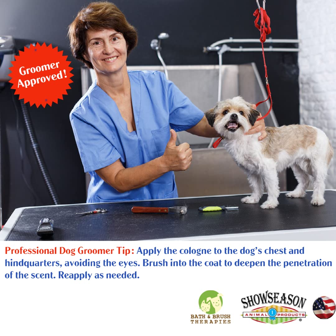 Showseason® Perfect Papaya Dog Cologne 2.5 oz - Long Lasting Dog Perfume & Deodorizing Spray for Fresh Smelling Pets | Great for Grooming, Travel & Daily Use