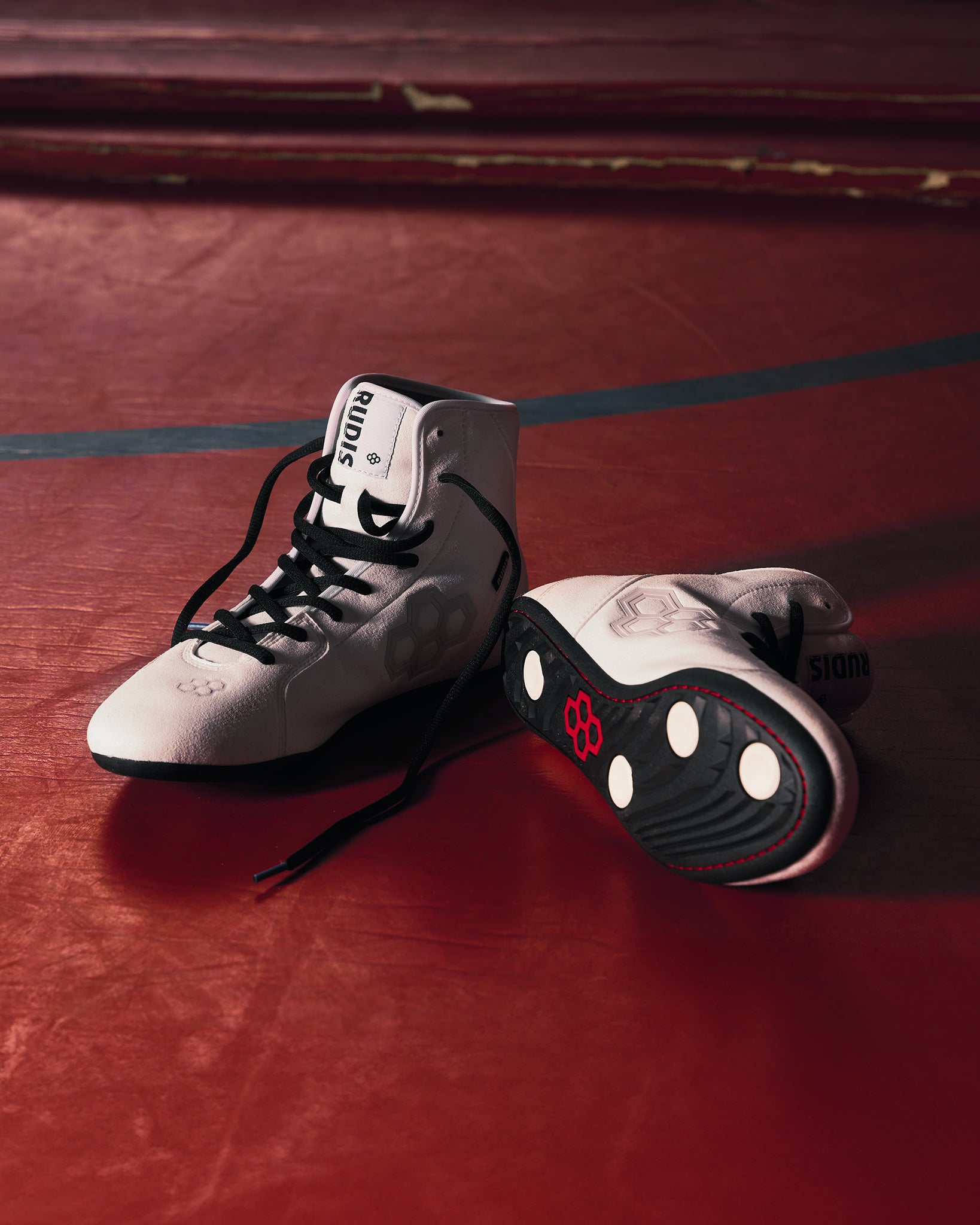 RUDIS International Adult Wrestling Shoes - White | Lightweight & Durable for Training & Competition | Perfect for Wrestling, MMA & Grappling