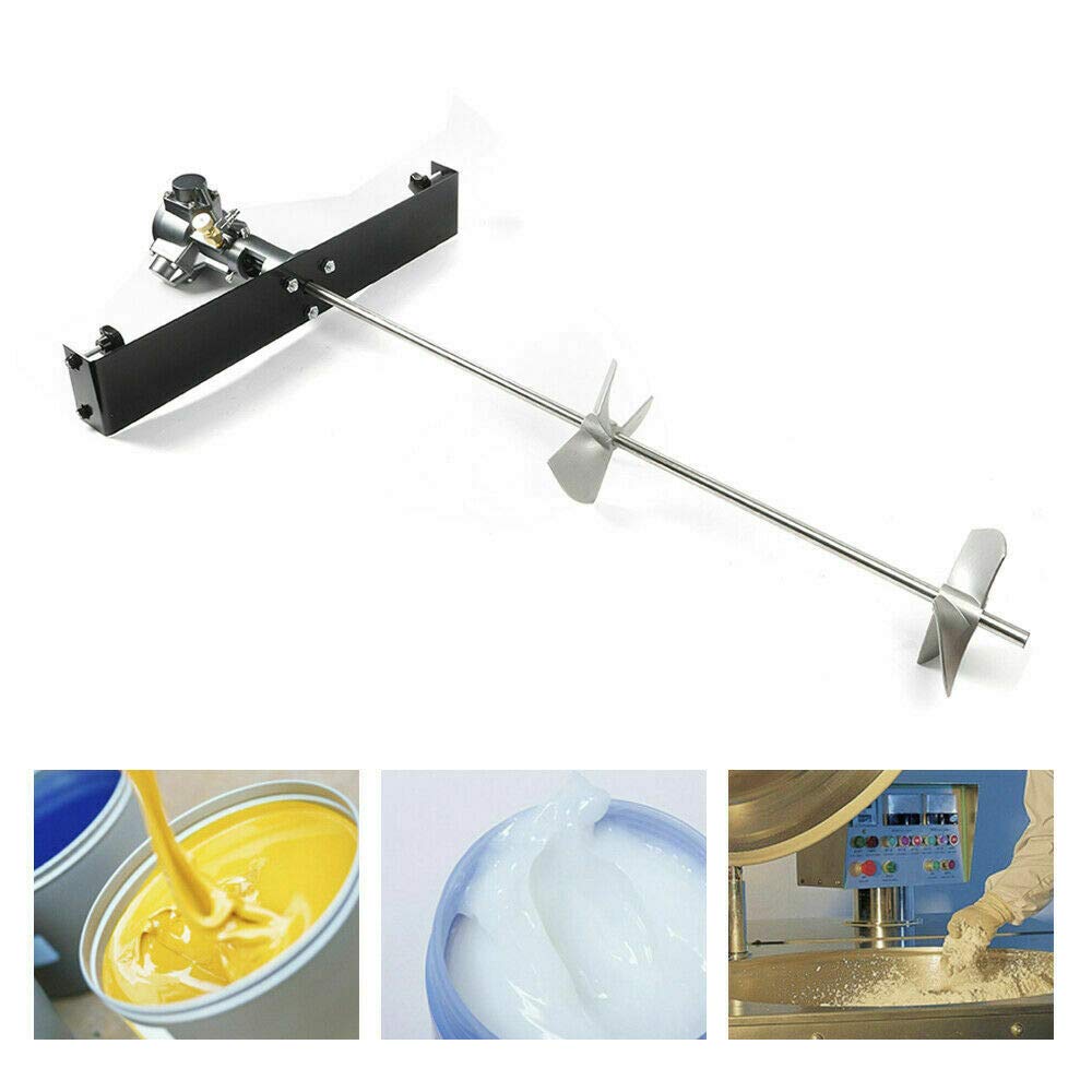 50 Gallon Pneumatic Paint Mixer Machine - Industrial Tank & Barrel Blender for Coating, Ink, Paint Liquids - Stainless Steel Blade Air Agitator with 1/2 HP Variable Speed (50-200 RPM) - Perfect for Automotive, Marine & Industrial Paint Mixing Applications