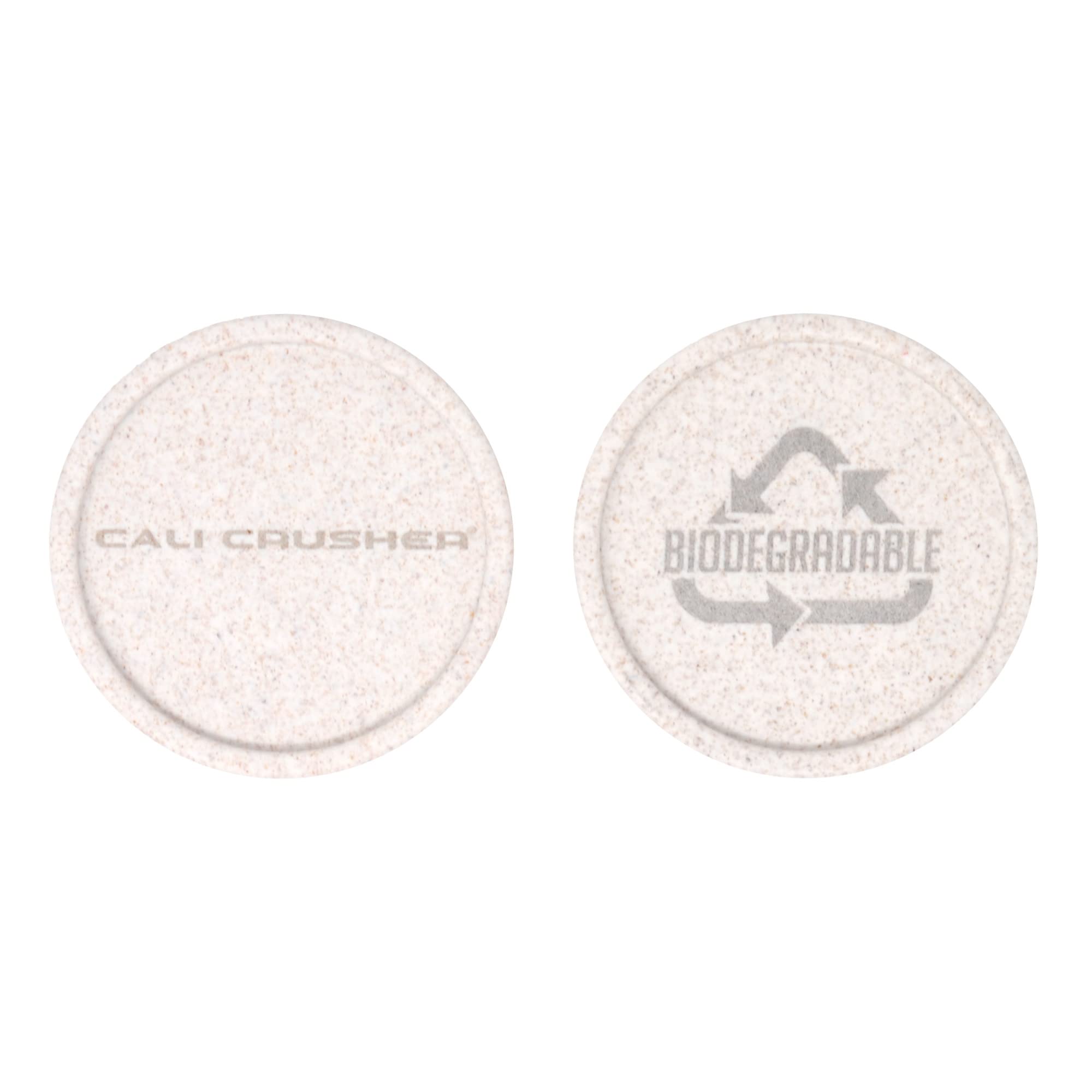 **Cali Crusher Eco Hemp Grinder 2.15 Inch 2-Piece Biodegradable Herb Grinder - Best California Hemp Grinder (White) - Perfect for Travel, Camping & Eco-Friendly Smoking Accessories**