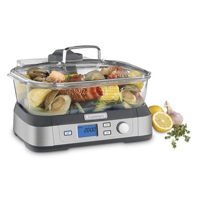 Cuisinart STM-1000C CookFresh Digital Glass Steamer - Refurbished with Warranty | Healthy Vegetable & Seafood Steaming | Perfect for Home Cooking & Meal Prep