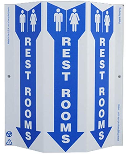 Zing Green Products 4060 Eco-Friendly Restroom Signs for Public Facilities - Pack of 7 | Durable & Sustainable Bathroom Signs for Offices, Schools & Commercial Buildings