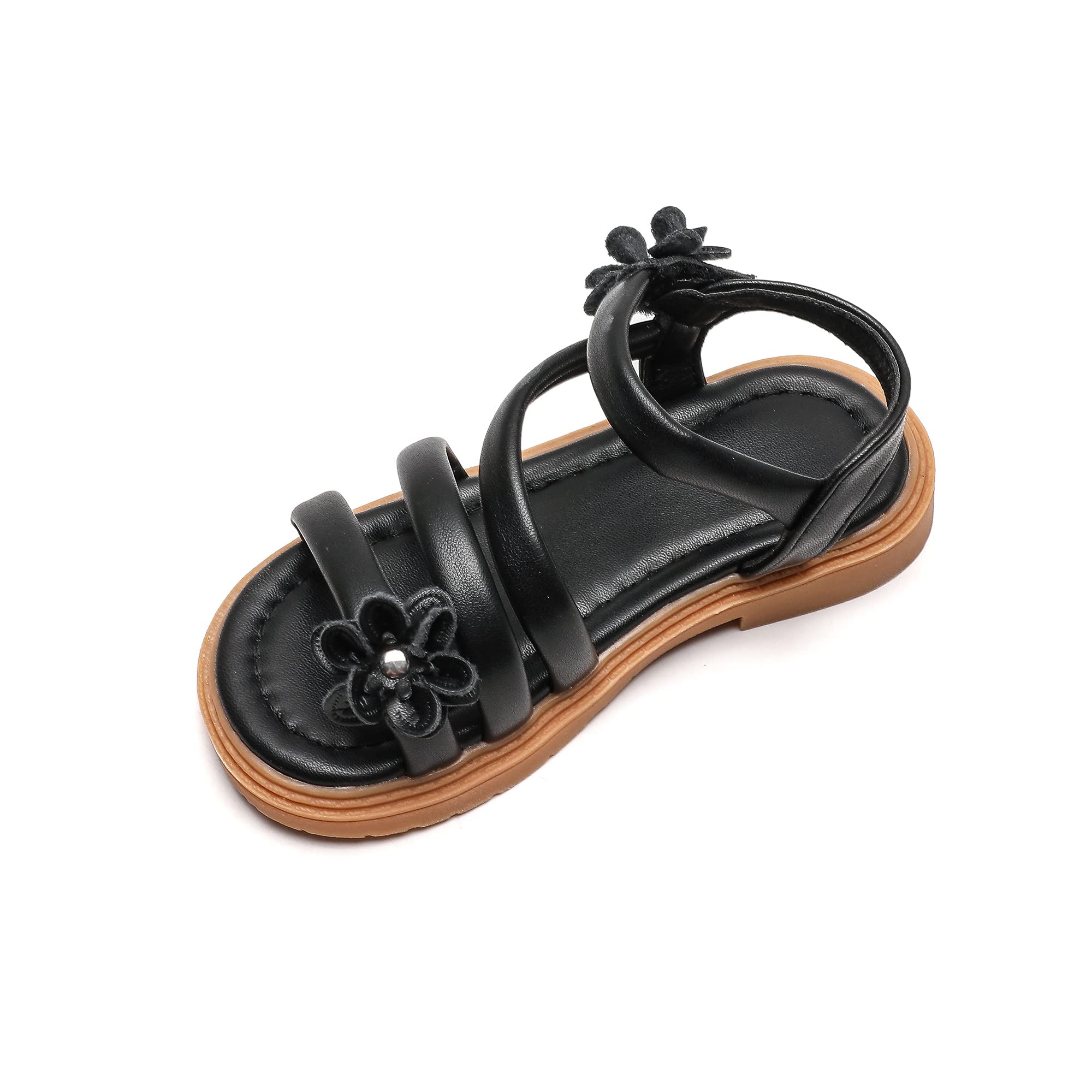 Komfyea Toddler Flower Sandals - Soft Beach Shoes for Girls