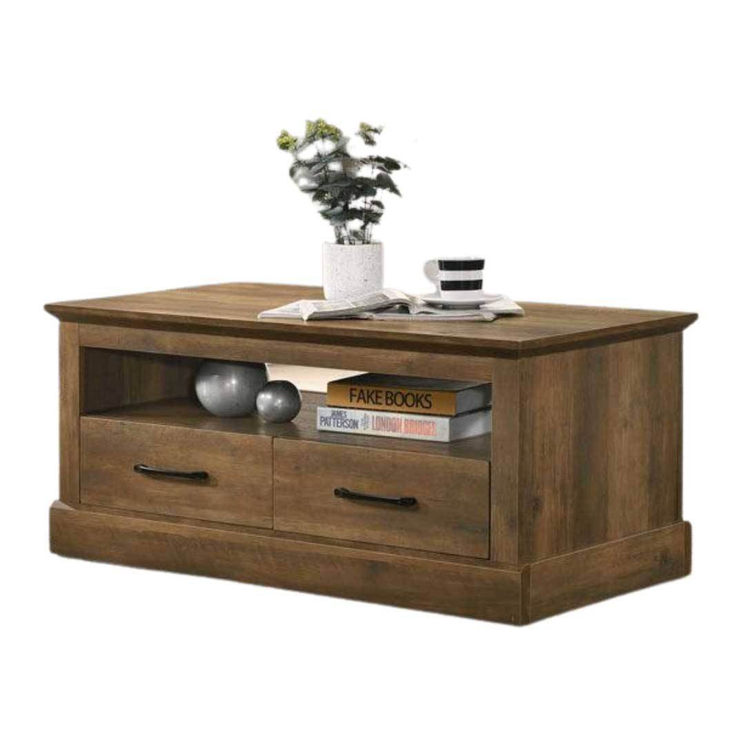 Myles Solid Wood Coffee Table - 47 Inch Modern Living Room Center Table for Small Spaces - Perfect for Home, Office, and Apartment Decor