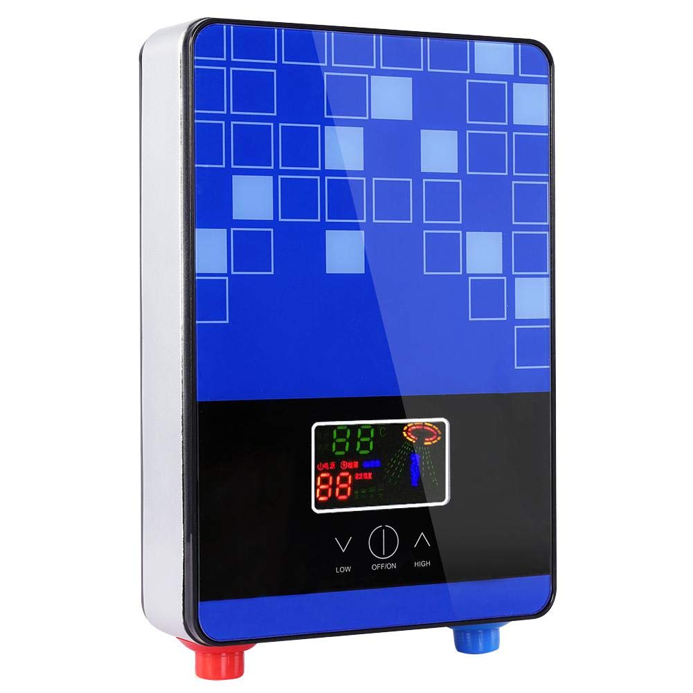 220V 6500W Electric Tankless Water Heater with LED Display - Instant Hot Water for Home, Bathroom & Shower - Energy Efficient On-Demand Water Heating Solution