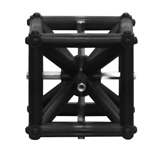 Odyssey Nexus DJ Truss 6x6 Inch Square Cube Connector - Black (NEX15CUBEBLK) | Heavy Duty Aluminum Lighting Rigging Hardware for Stage, Concert & Event Setup