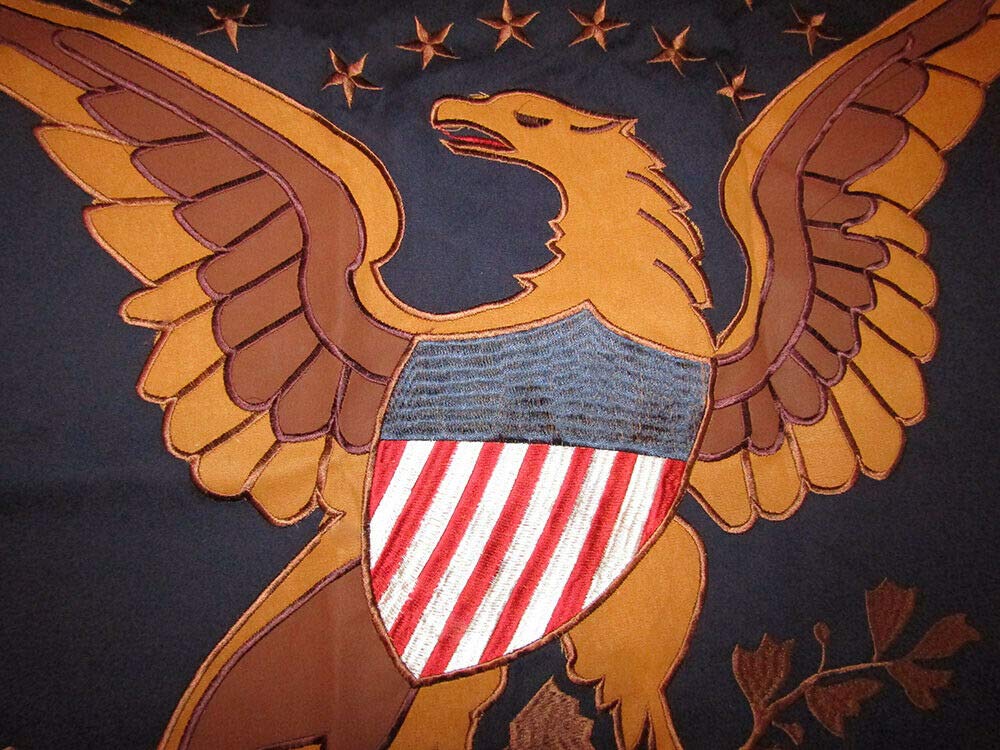 38x38 Embroidered USCT E Pluribus Unum Cotton Flag - Historical Civil War Banner - 38