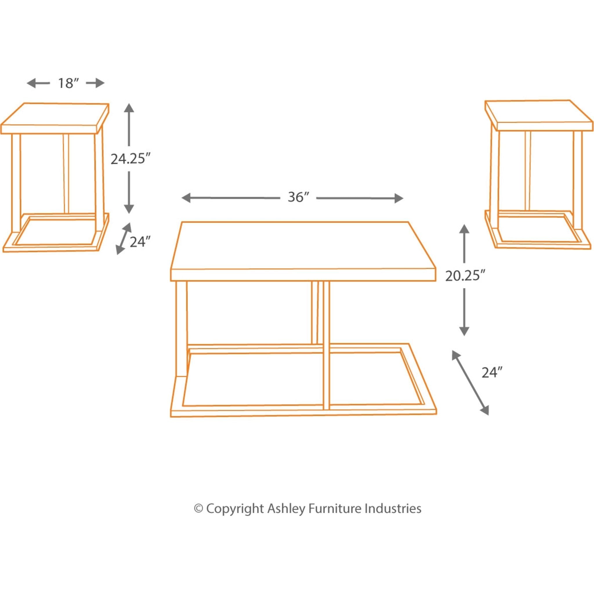 Airdon 3-Pack Bronze Side Tables - Perfect for Living Room, Bedroom, or Outdoor Patio Decor