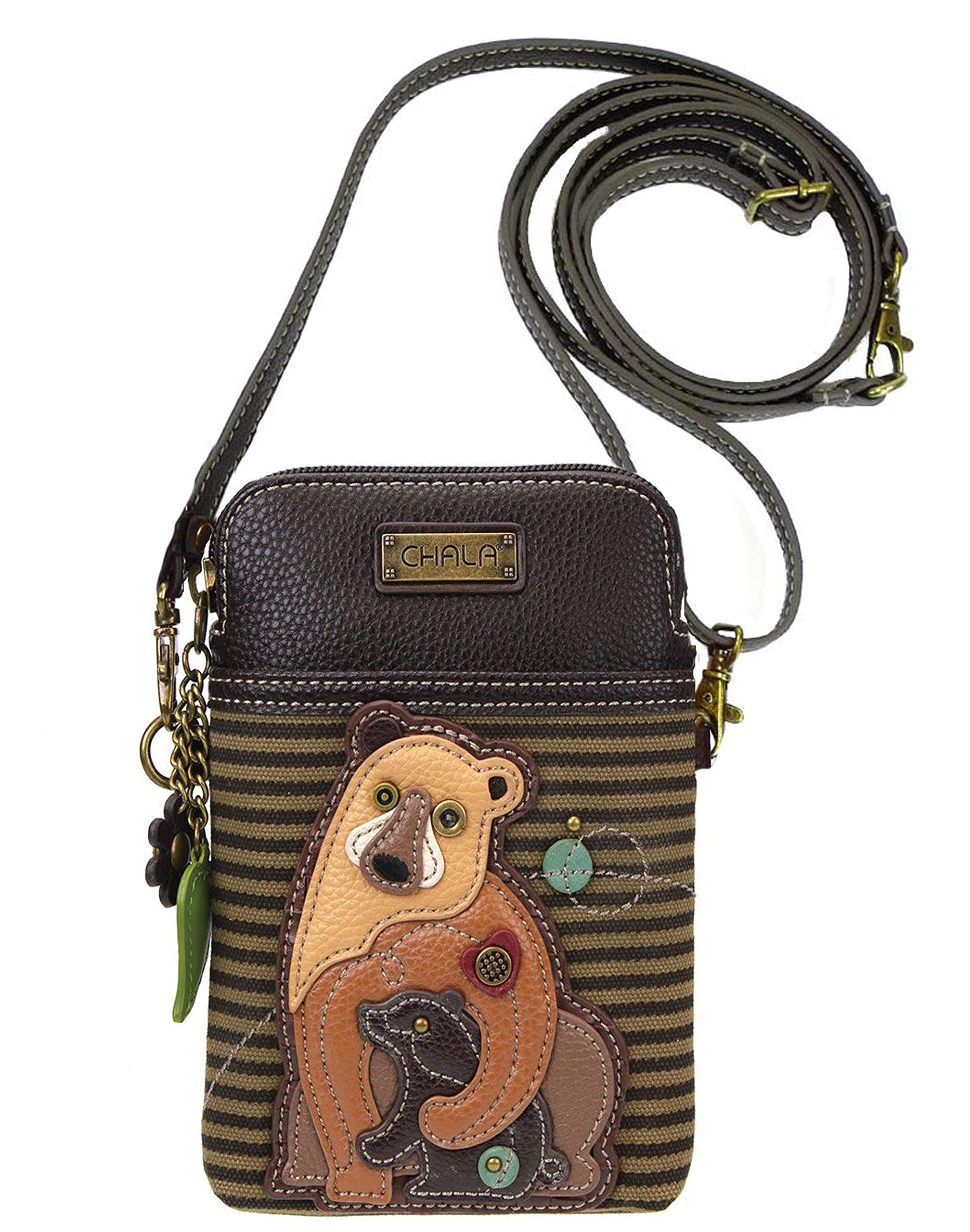 Chala Bear Lovers Crossbody Phone Purse - Cute Animal Print Cellphone Bag for Women, Perfect for Casual Outings & Travel Accessories