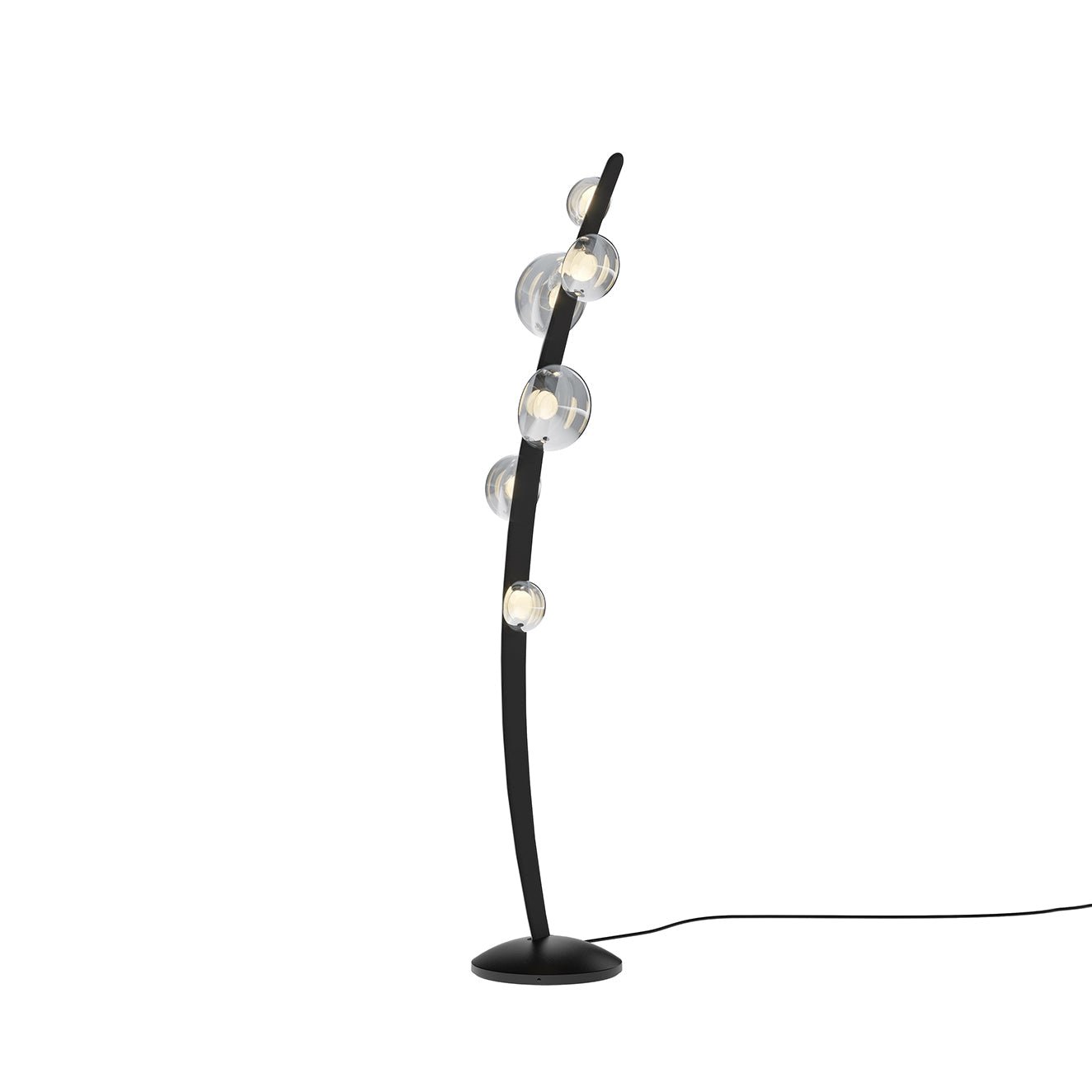 Modern Bubble Glass Floor Lamp for Living Room - Elegant LED Standing Light with Adjustable Brightness, Perfect for Bedroom, Lounge, and Office Decor