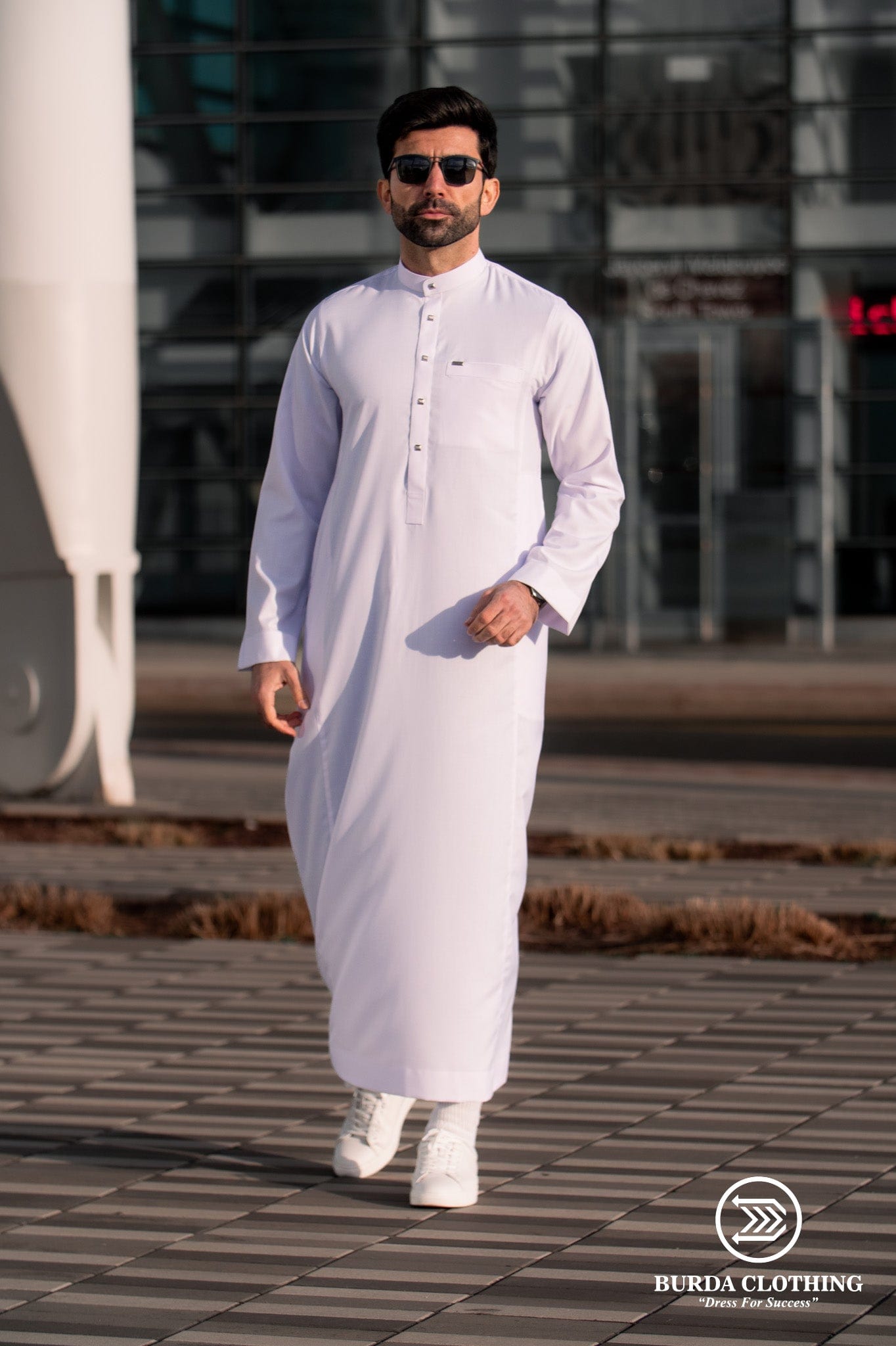 Premium White Adult Thobe 509 for Men - Father & Son Matching Outfits | Perfect for Eid, Weddings & Special Occasions