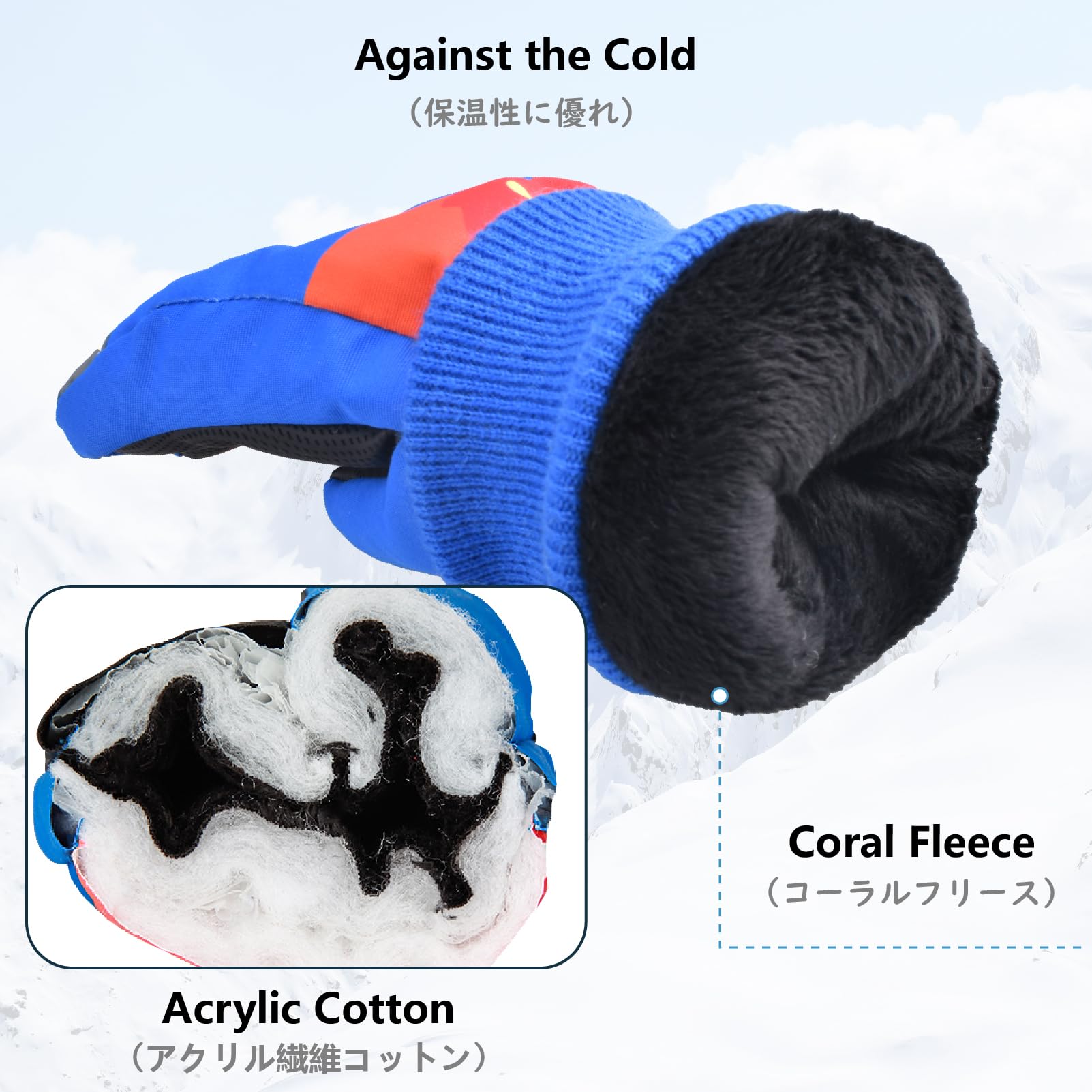 JEELAD Kids Winter Snow Gloves - Waterproof Ski Gloves for Boys & Girls - Warm Snowboard Gloves for Cold Weather - Perfect for Skiing, Snowboarding & Outdoor Winter Play