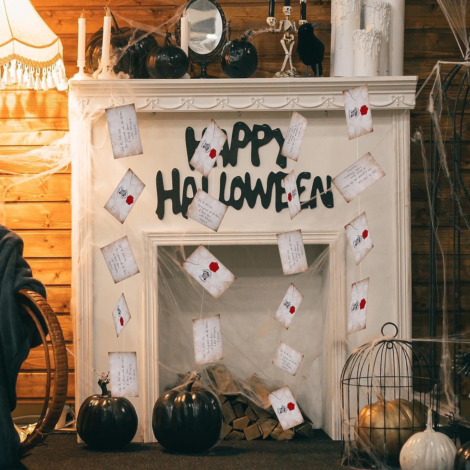 2 Pack Floating Magic Wizards Acceptance Letter Banners - 20PCS Welcome Decor Letters for Christmas, Halloween, Birthday, Themed & Wedding Parties | Perfect for Home Decor, Classroom, Office & Event Decorations