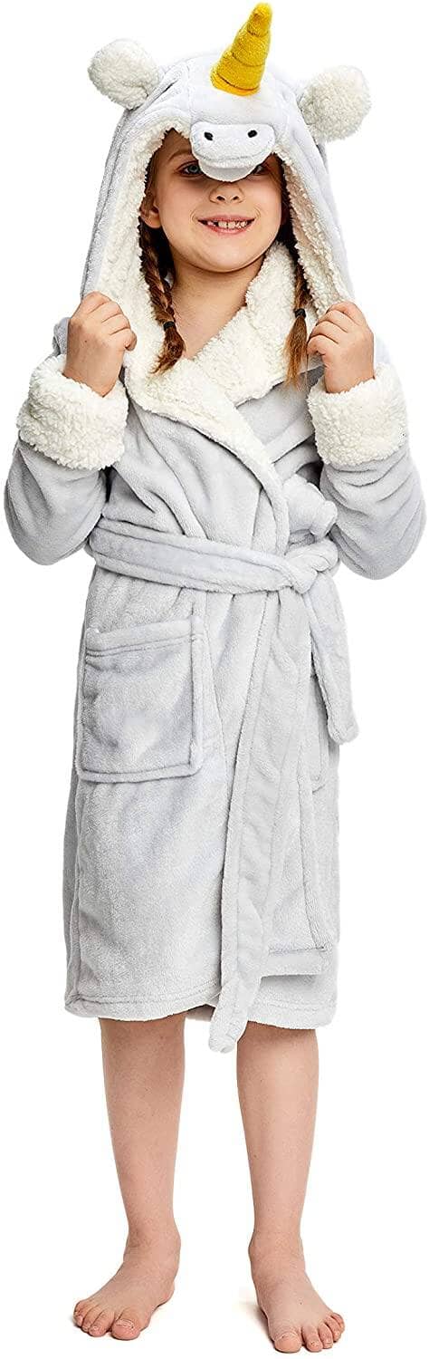 Soft & Cozy Princess Unicorn Bathrobe for Kids - Fast Priority Shipping - Perfect for Birthday Gifts, Spa Days & Bedtime Comfort
