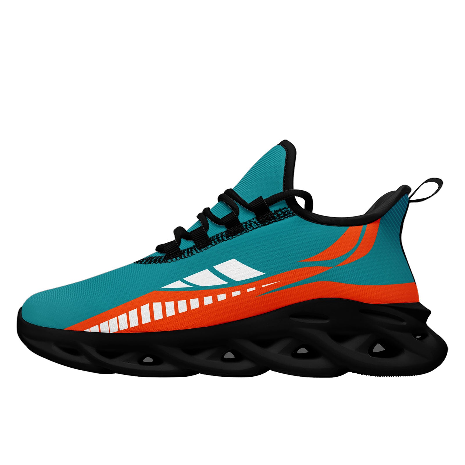 Custom Green & Orange Miami Maxsoul Sneakers - Personalized Unisex Athletic Shoes FN003 D020325 | Trendy Streetwear & Gym Workout Shoes for Men & Women