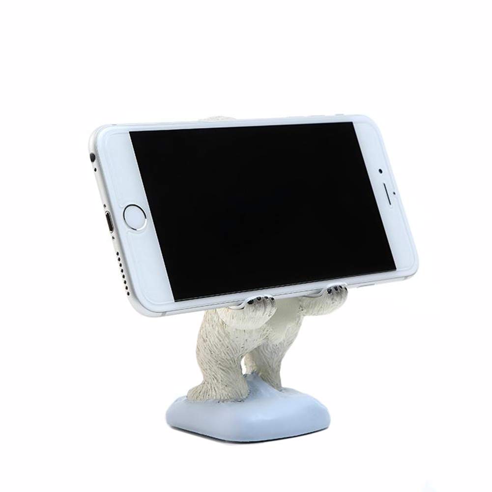 Adorable Polar Bear Phone Stand - Cute Animal Desk Holder for Smartphones & Mobile Phones | Perfect for Office Decor, Home Workspace, and Gift Ideas