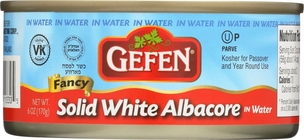 Premium Solid White Albacore Tuna in Water - High Protein, Low Mercury, Wild Caught - Perfect for Salads, Sandwiches, and Healthy Meal Prep