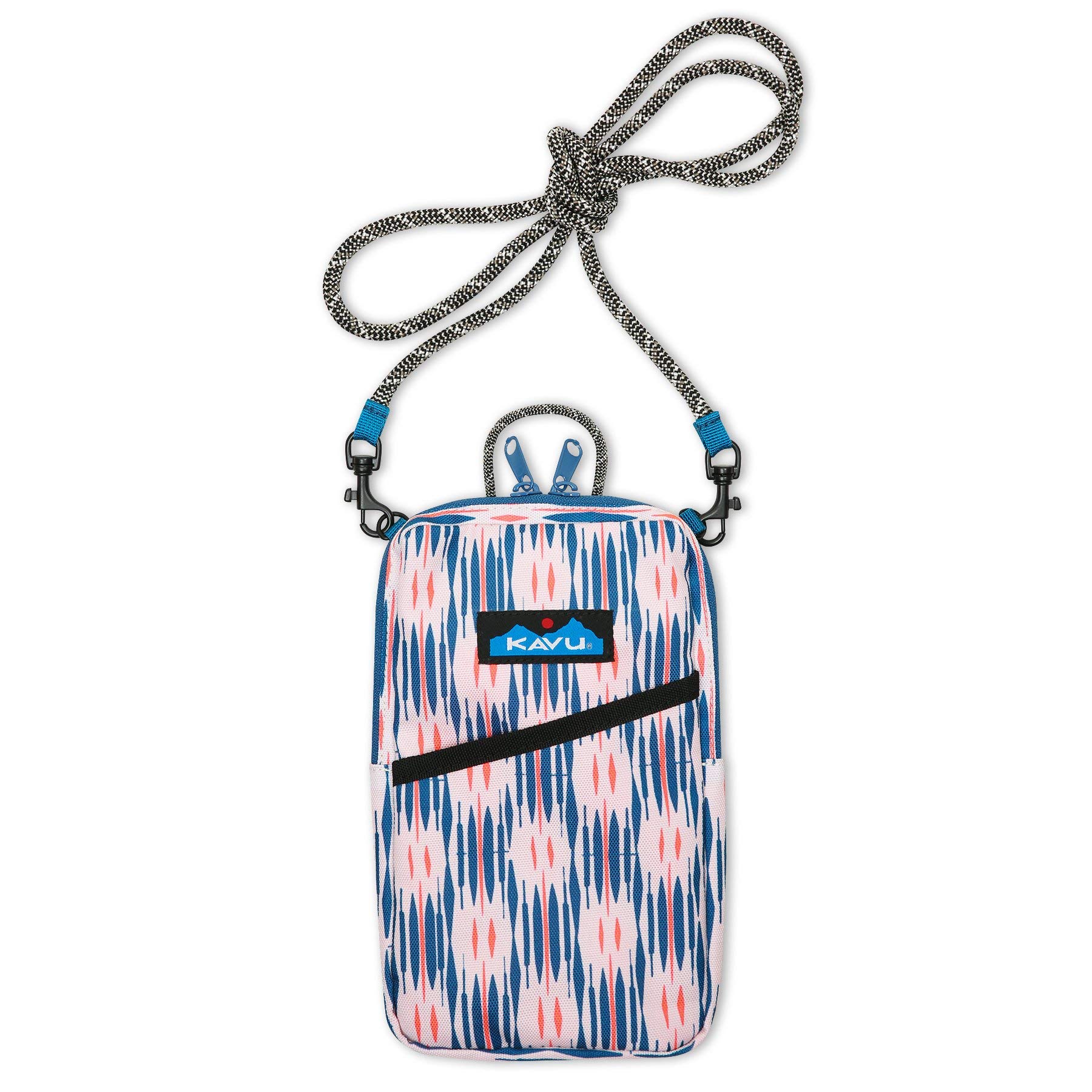 KAVU Essential Crossbody Wallet with Zip Closure & Adjustable Rope Strap - Secure Travel Wallet for Women & Men - Perfect for Shopping, Travel & Everyday Use