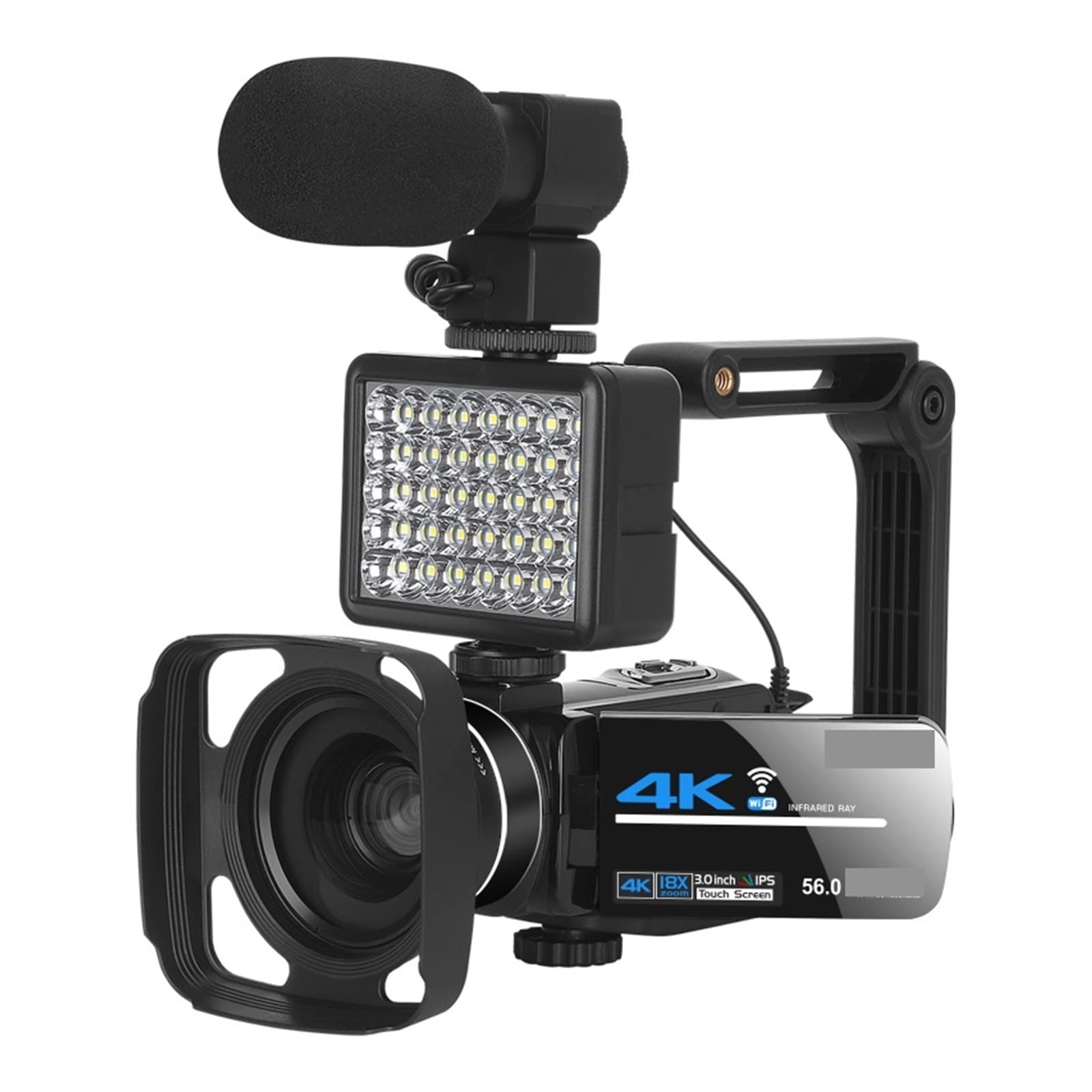 4K BODORME Digital Camera with Night Vision - 56MP Vlogging Cam for YouTube & Outdoor Shooting (128G SD Card Included)
