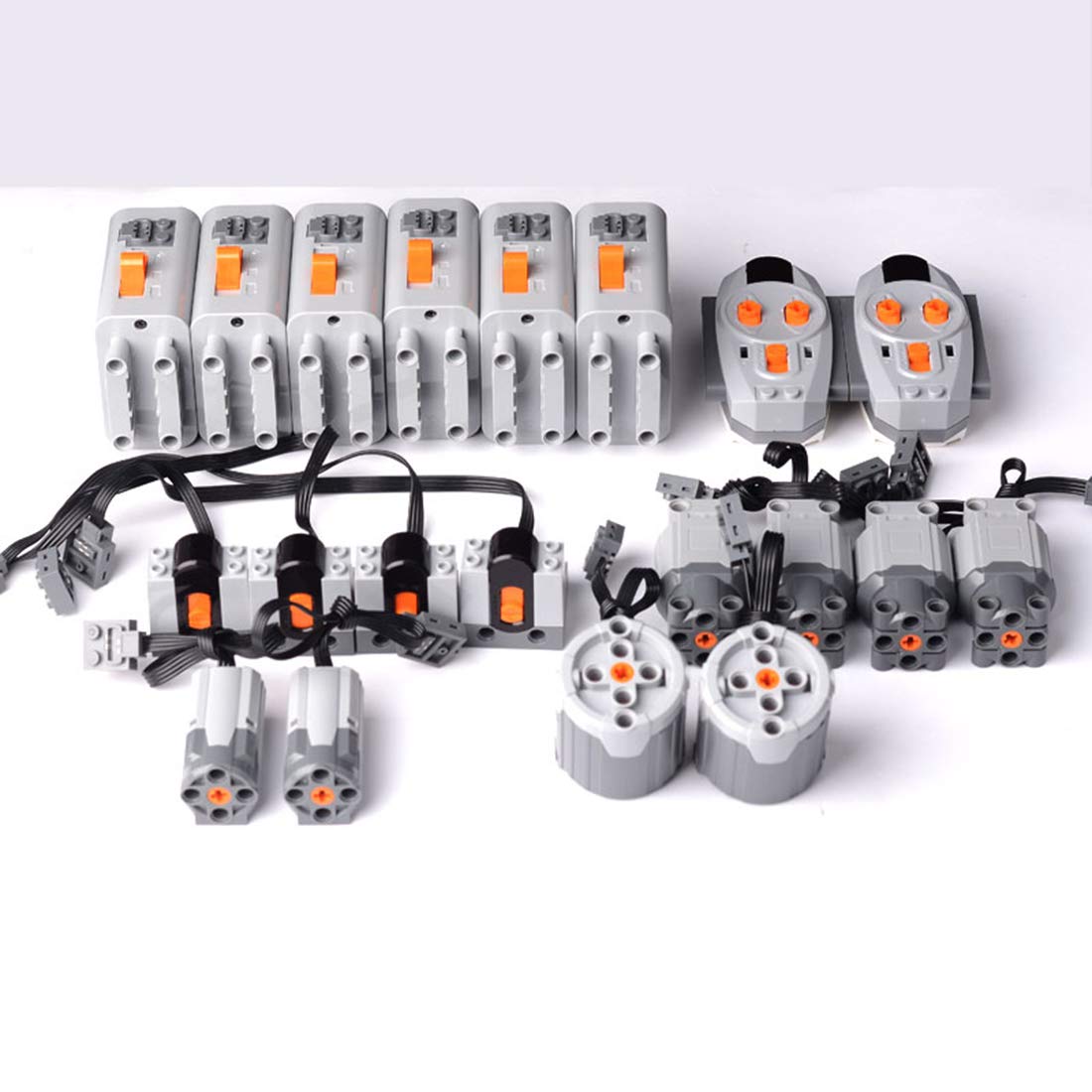 ROOI Power Function Motor Set - Compatible with Lego Technic Building Blocks, Electric Motor Accessories for DIY Robotics & STEM Projects - Perfect for Kids, Teens & Adults
