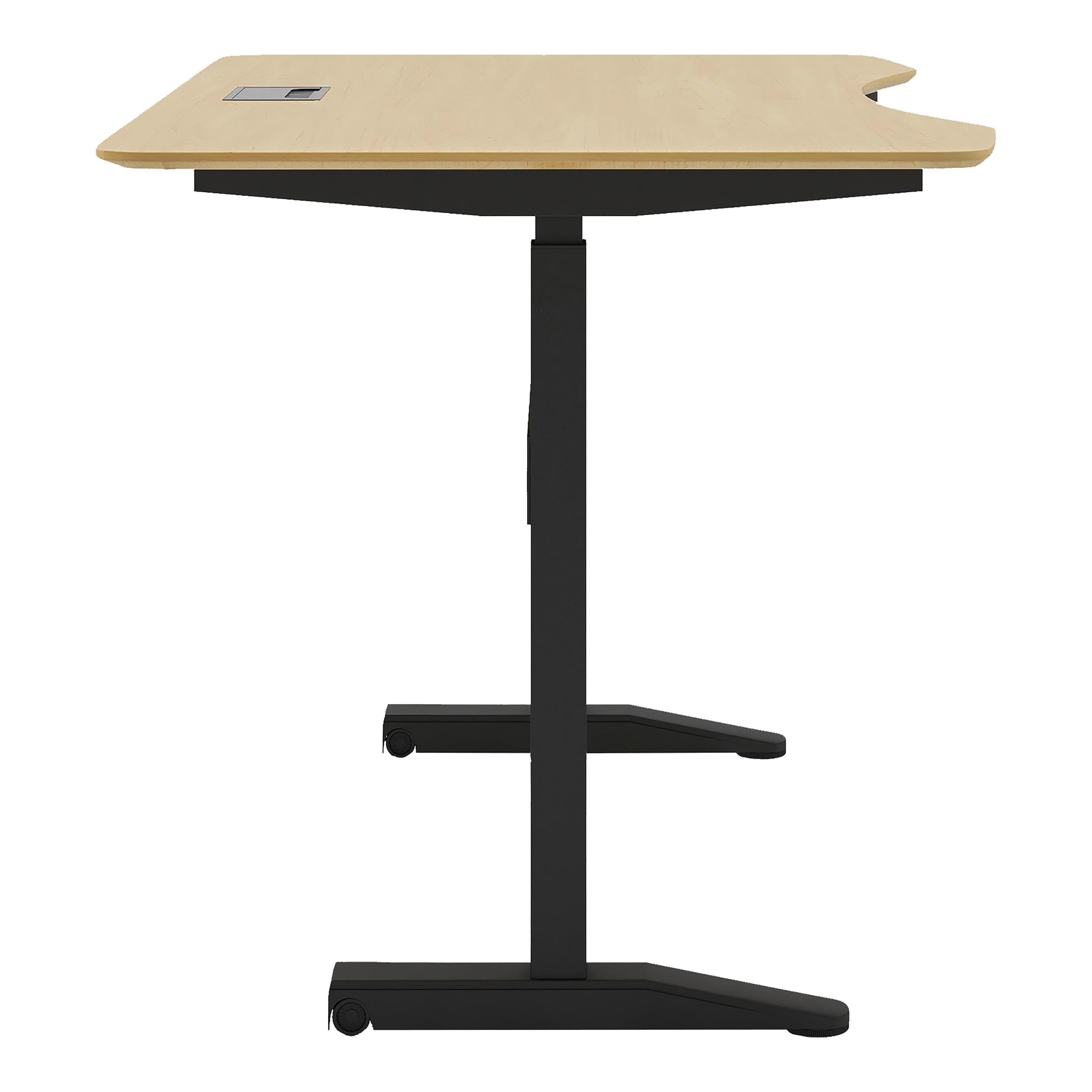 Furniture of America Glenda Black Metal Adjustable Height Standing Desk - Perfect for Home Office, Study & Workspace Ergonomics