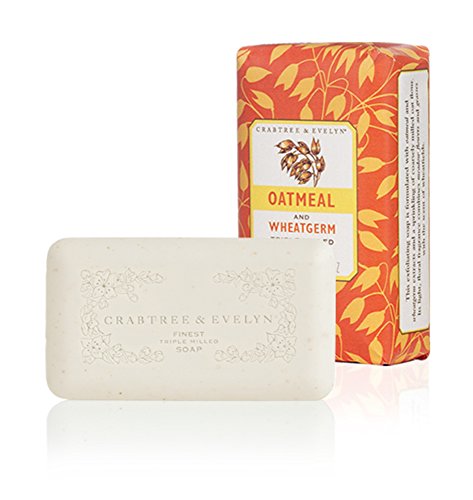 Crabtree & Evelyn Triple Milled Soap - Almond Milk & Honey Scented Bar Soap (5.57 oz) | Luxury Bath & Body Care for Dry Skin | Perfect for Spa Day, Gift Sets & Home Relaxation