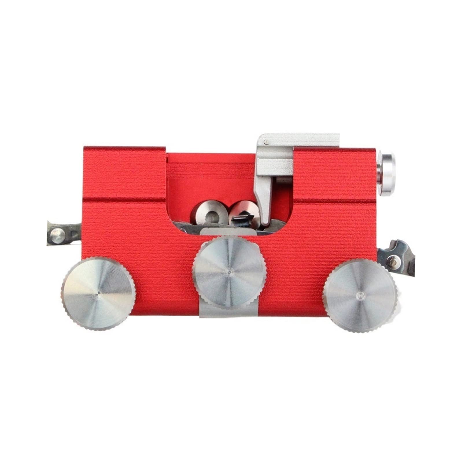 Portable Chainsaw Sharpener Kit with 2 Grinding Heads - Fast Sharpening Jig for Chain Saws - Gardening Hand Tools for Wood Cutting & Tree Trimming - Perfect for DIY Home Improvement and Outdoor Landscaping Projects