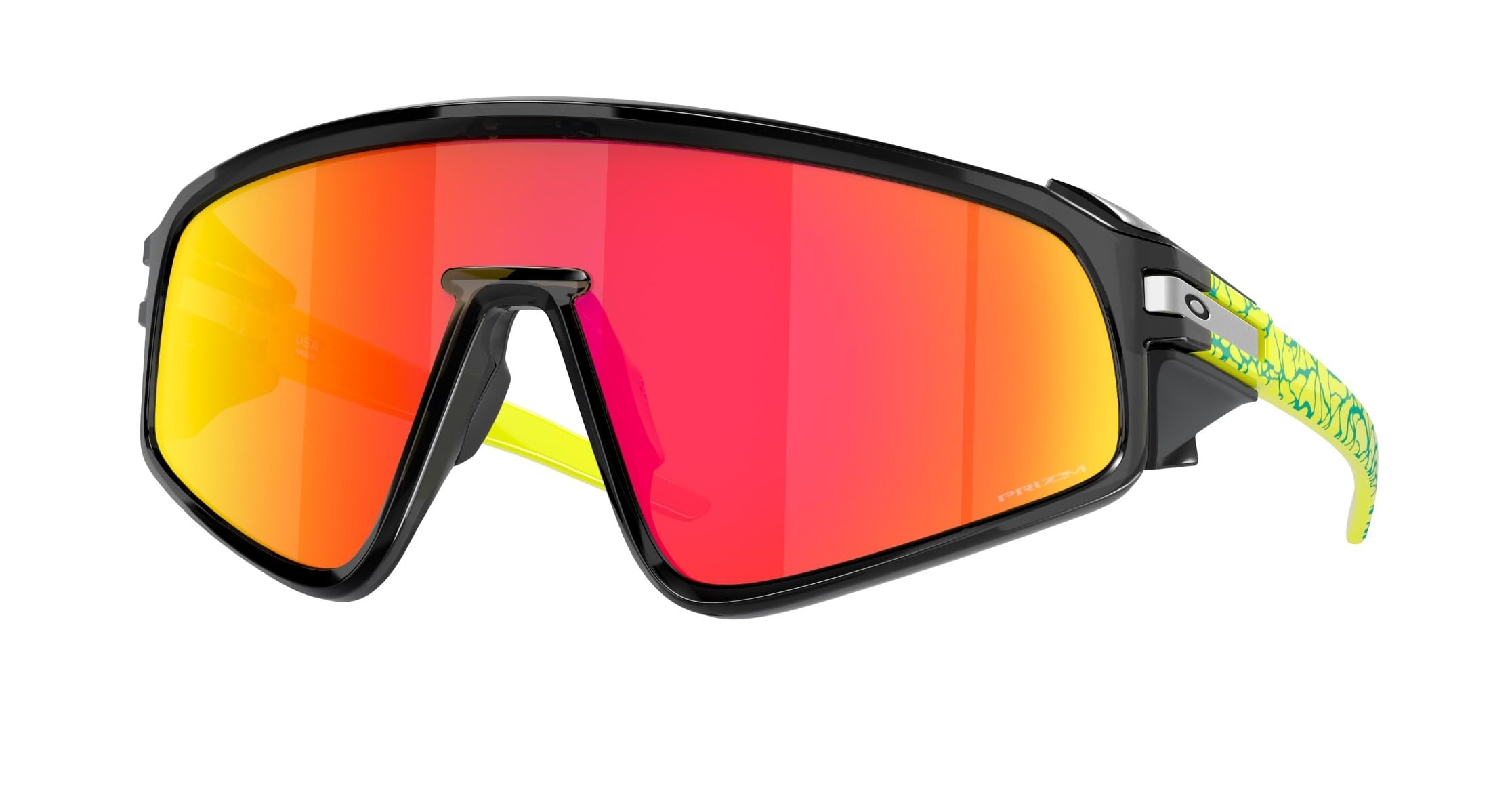Oakley Latch Panel Sunglasses - Black Ink Frame with Prizm Ruby Lens for Running, Cycling & Outdoor Sports