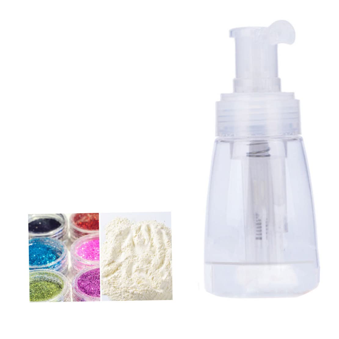Refillable Transparent Powder Spray Bottle with Locking Nozzle - Travel Cosmetic Dispenser for Makeup, Loose Powder & Mineral Foundation | Portable & Dismountable Design for Home, Gym & On-the-Go Use