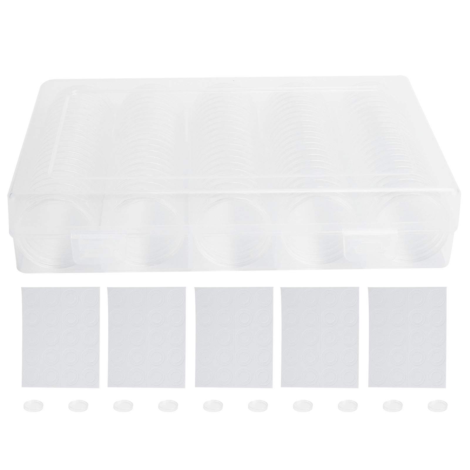 100PCS Transparent Coin Storage Boxes - Durable Plastic Coin Containers with Storage Drawer for Office, Home & Collectibles | Perfect for Coin Collectors, Cashiers & Organizing Loose Change