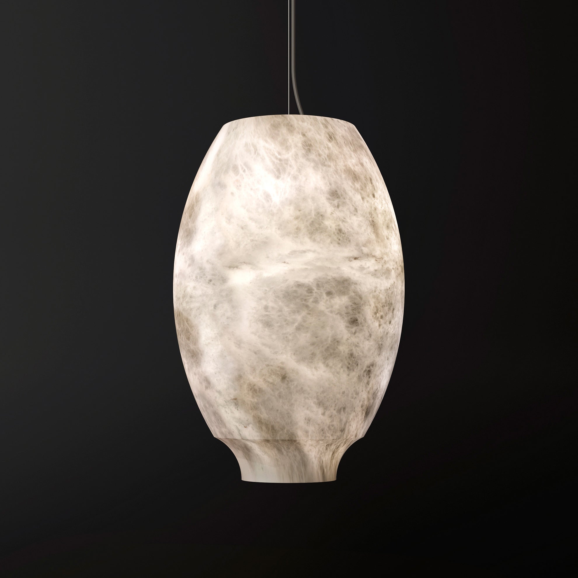 Camille Alabaster Pendant Lamp - Elegant Natural Stone Ceiling Light Fixture for Dining Room, Kitchen Island & Bedroom Lighting