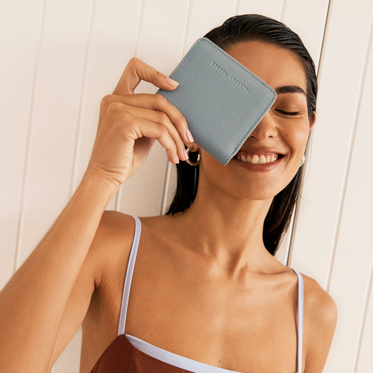 Sense Of Wonder Wallet - Powder Blue Women's Slim Minimalist RFID Blocking Wallet for Everyday Use | Perfect for Travel, Shopping, and Office Essentials