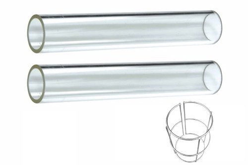 Hiland 2-Piece Quartz Glass Tube Replacement for AZ Patio Heaters - Durable Outdoor Heating Solution for Patio, Deck, and Backyard Comfort